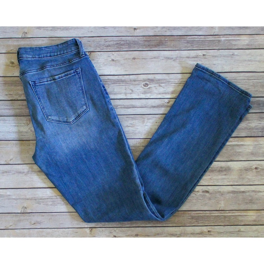 Old Navy Bootcut Jeans Women 12 Tall Blue Mid-Rise Medium Wash Stretch Denim